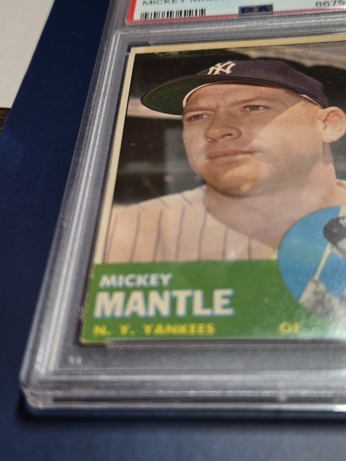 1963 Topps Mickey Mantle #200 PSA 1. Tape Mark. OC. BEAUTY!! Fantastic Back. view 8