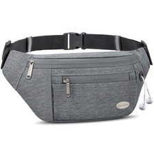 Fanny Pack for Women Men - 4-Zipper Pockets, Adjustable Waist Bag - Travel,