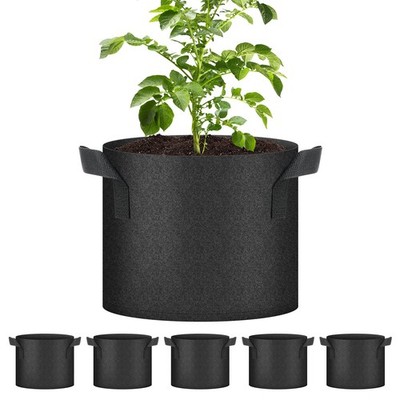 5 Gallon Grow Bags  Heavy Duty Aeration Planters for Vegetables & Fruits