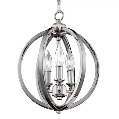 Visual Comfort Corinne 3 Light 12'' Wide Taper Candle Pendant F3059/3PN