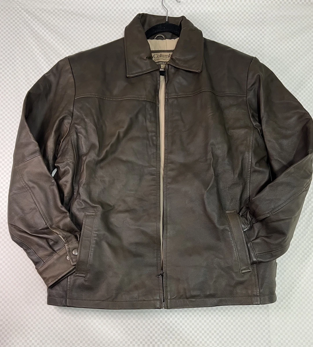 Columbia Leather Outer Shell Brown Coats, Jackets & Vests for Men