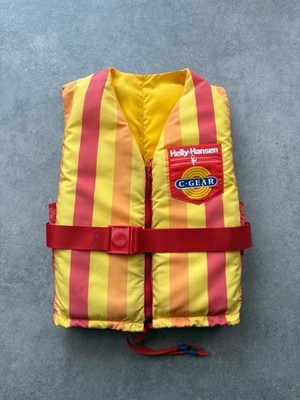 Helly Hansen Schwimmweste XL Vintage C-Gear Auftriebshilfe gelb rot verstellbar
