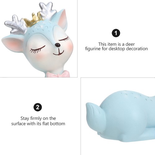  Resin Deer Figurine Elegant Decor Craft Figurines Desktop Decoration - Zdjęcie 9 z 12