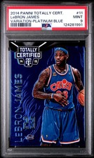 2014 Panini Totally Certified #11 Lebron James Platinum Blue Embossed /149 PSA 9