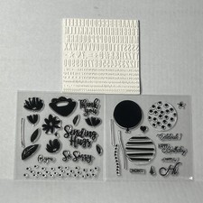 Clear Stamps  Rubber Alphabet  Number Stamp Set Scrapbooking Card Making