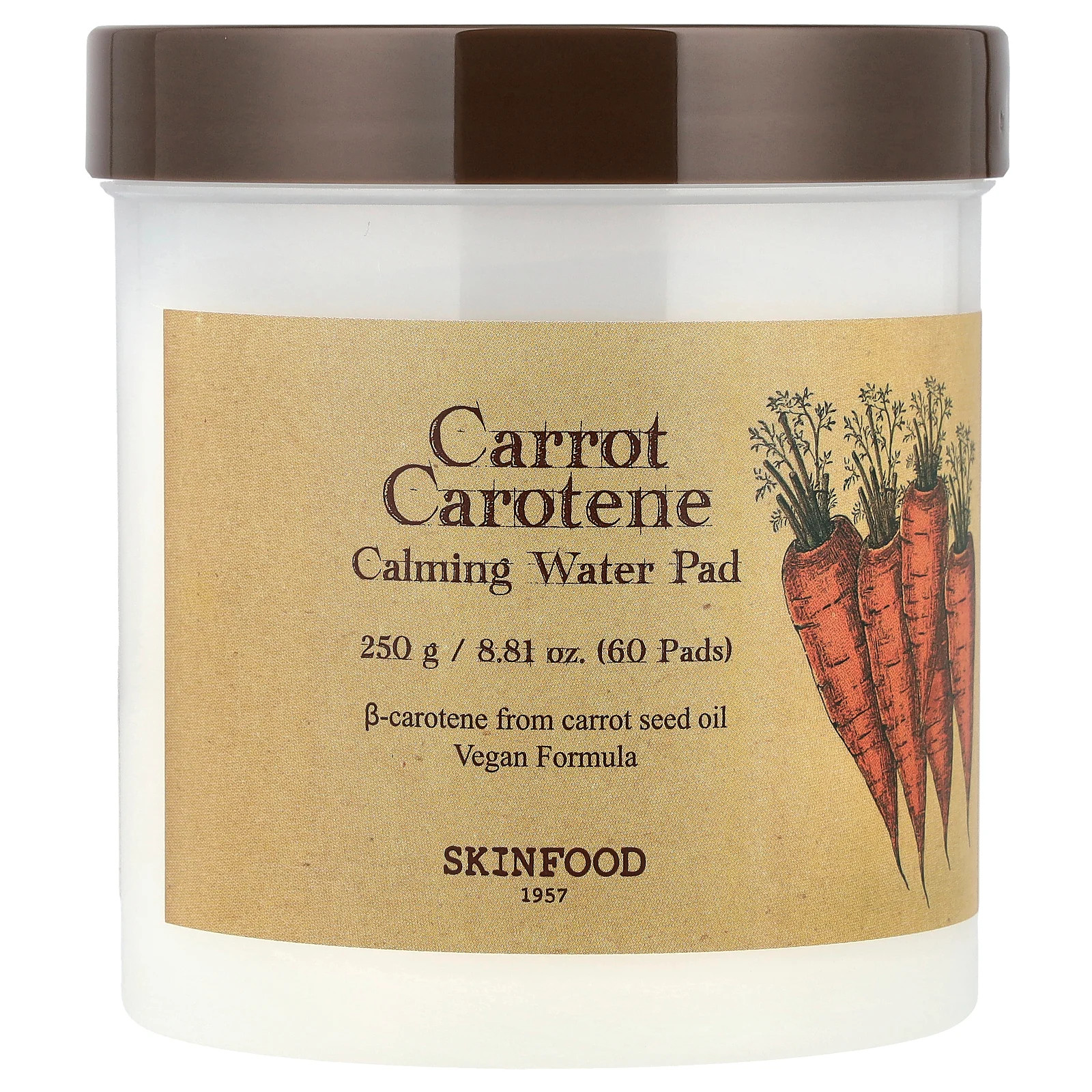 Carrot Carotene, Calming Water Pad, 60 Pads