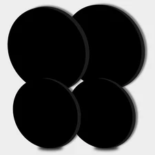 Black Electric Stove Burner Covers, Set of 4 Round Stove Burner Covers, 8 and...