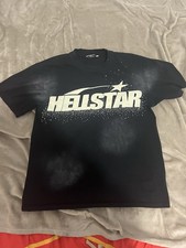 HELLSTAR Black Cotton Jersey Graphic Logo Short Sleeve Crew Neck T-Shirt Men