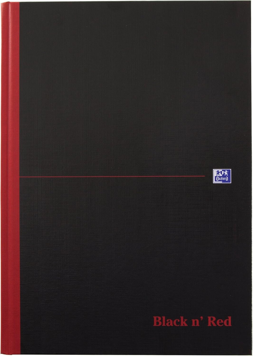 Oxford Black N' Red, A4 Notebook, Casebound, Hardback, 192 Pages, Single Notepad