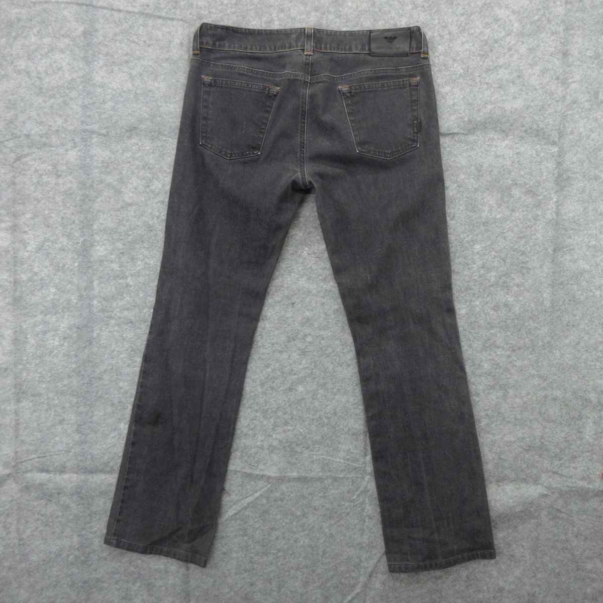 Emporio Armani Jeans Mens 29 Dark Gray Stretch Denim Straight Leg Slim Fit View 2