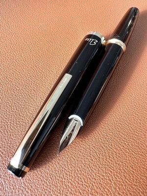 Pilot Elite Black Fountain Pen 18K-750 SF Nib – Vintage Japanese