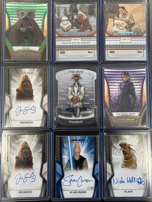2025 Star Wars Masterwork Auto Lot Kelnacca x2 Ki-Adi-Mundi /99 Klaud