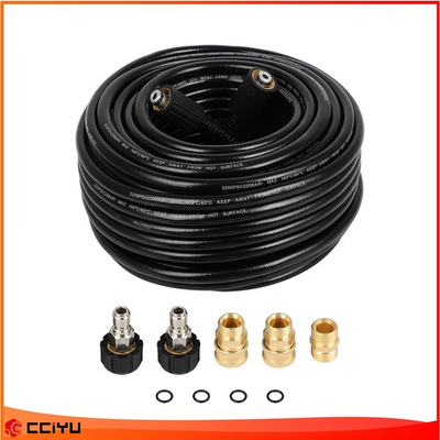 #ad 3200 PSI Pressure Washer Hose 100 ft W M22 to 3 8quot; Quick Connect Adapter $53.89