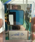 2025 Panini Select Tetairoa McMillan /199 RC Rookie Patch Auto Silver Prizm RPA