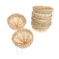 6pcs Handmade Bamboo Bird Breeding Nest Bed for Parakeet Canary Finch Swall.82