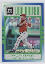 2017 Panini Donruss Optic Dominators Blue Prizm 10/149 Max Scherzer #D14 4k8