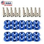 20PCS Blue M6  Fender Bumper Washer Bolt Engine Bay Dress Up Kit Aluminum
