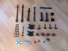 Lego Piraten Schiffsteile, Mast, Flagge, Gewichte usw. 26 teiliges Konvolut