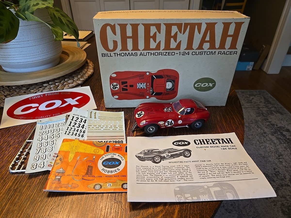 Vntg 1960's Cox Cheetah 1/24 Sidewinder Slot Car Bill Thomas