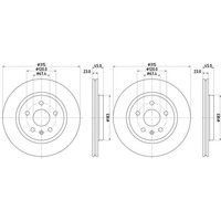 2X Hella Pagid Bremsscheiben Ø315Mm Hinten Passend FüR Opel Insignia 56158PRO