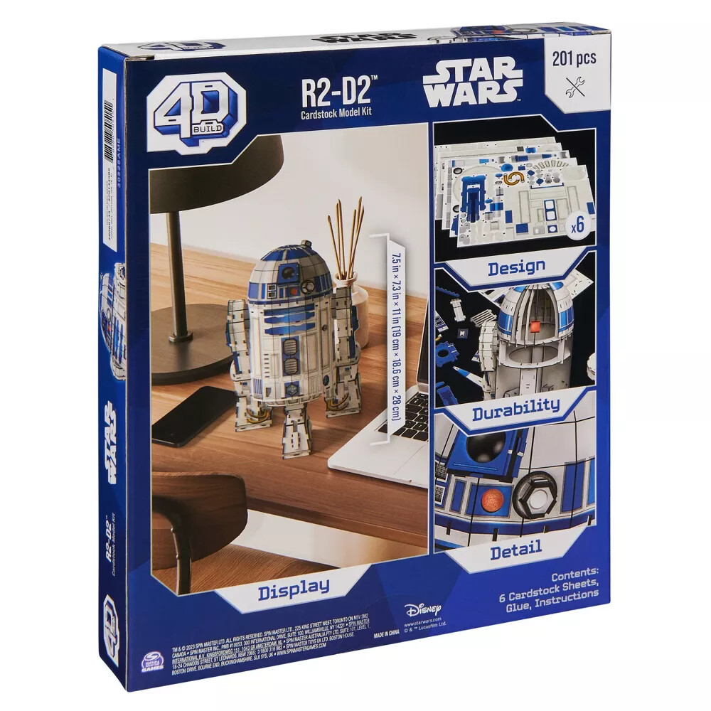Star Wars 4D Build R2-D2 Cardstock 201pc Model Kit