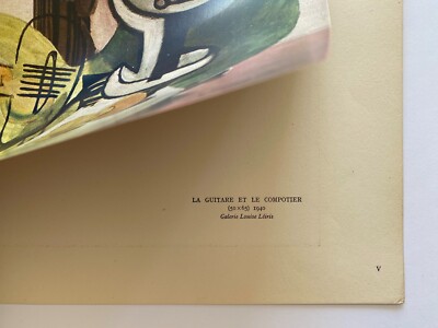GEORGES BRAQUE RARE 1948 LMT ED LITHOGRAPH PRINT 