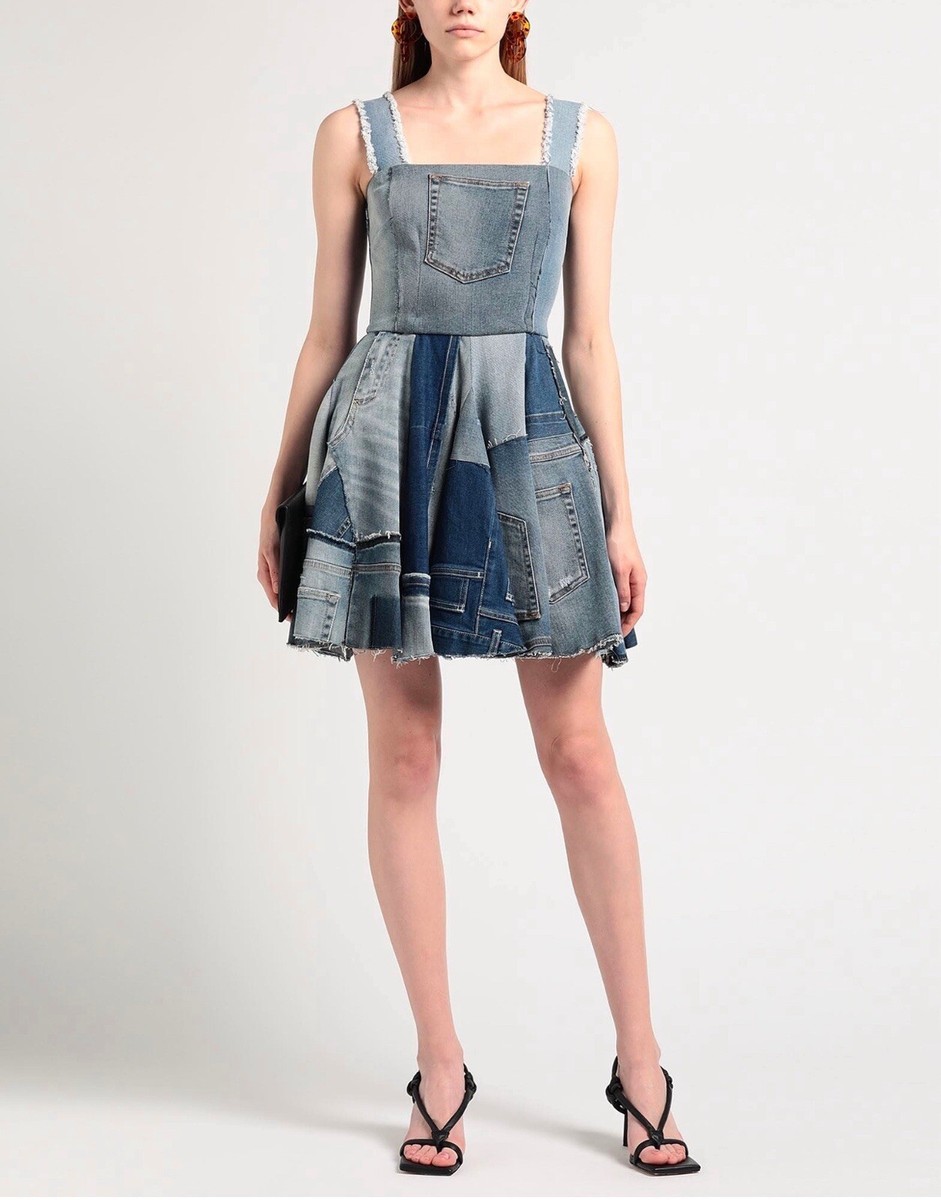 dolce and gabbana denim dress bustier in blue - eye fastening Dolce & Gabbana - Girls