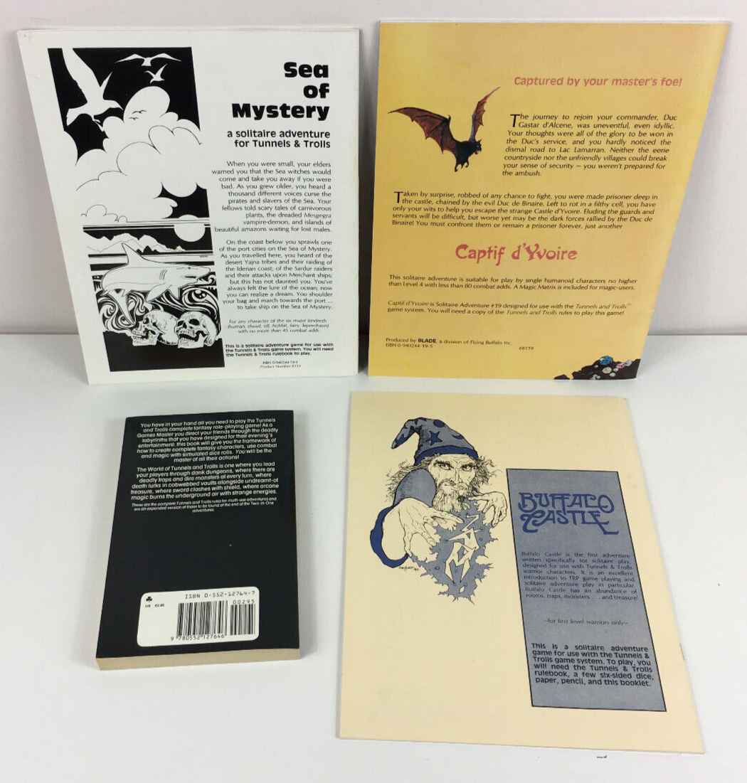 Tunnels & Trolls Fantasy Role Playing Game Boxed RPG Vintage Buffalo