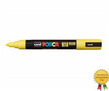 3 MARKER Uniposca Pennarello Indelebile - Punta MEDIA PC-5M GIALLO