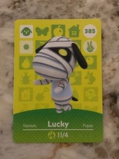 LUCKY #385 Animal Crossing Amiibo Authentic Nintendo MINT Card From Series 2