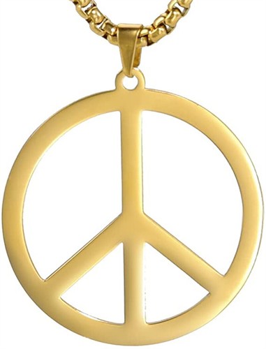 HotHippie Style Peace Sign Pendant 1960s 1970s Hippie Party Accessories Necklace - Picture 11 of 32