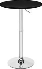 Round Bar Table, Adjustable Height and 360° Swivel Pub Tables, Cocktail Table