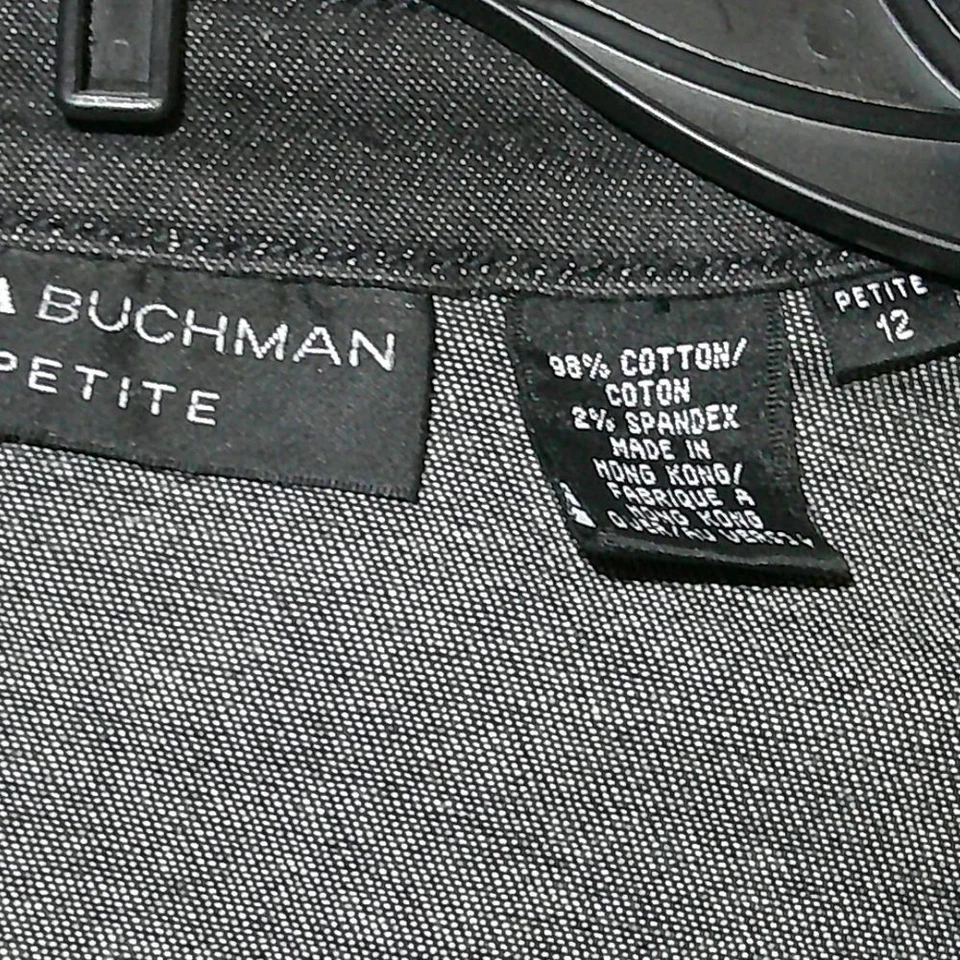 Conjunto de falda chaqueta vaquera azul Dana Buchman Petite ropa de trabajo profesional Foto 3 de 3