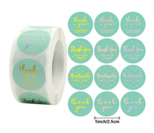 40 THANK YOU FOR YOUR ORDER 4 STYLES SMALL BUSINESS SEALS STICKERS 1" ROUND