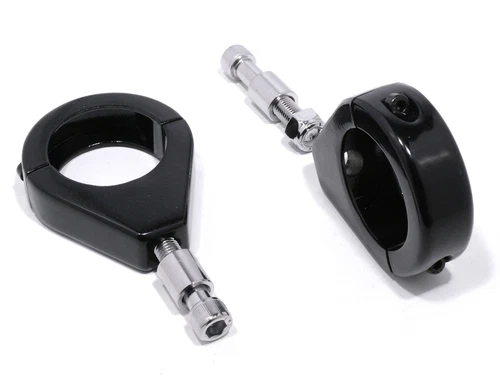 Turn Signal Holder Mounting Clamps Black Fork for Harley 39mm Black Custom HD