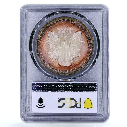 United States 1 dollar Silver Eagle Walking Liberty MS67 PCGS silver coin 1991 - Picture 2 of 5