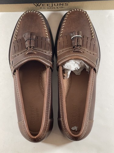 G.H. Bass Weejuns Jeremy Brown Men’s Sz 7.5D Tassel Loafer New In Box - Picture 5 of 12