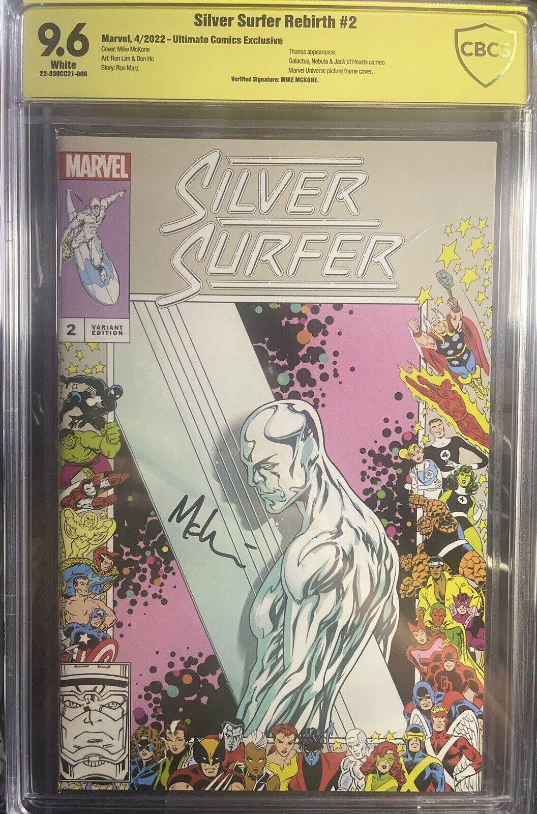 Silver Surfer Rebirth#2 Marvel Mike McKone Variant CBCS 9.6 Verified Signature.