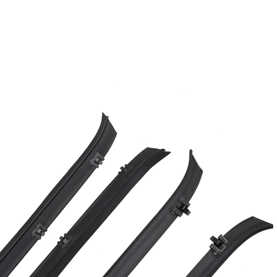 Front Door Window Sweep Felts Weatherstrip Seals Kit for Chevy GMC Truck - Image 4 of 4