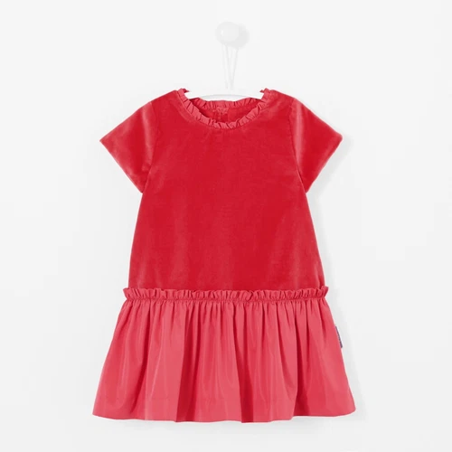 JACADI PARIS VELVET AND TAFFETA DRESS SIZE 36 MONTHS/3T NWT