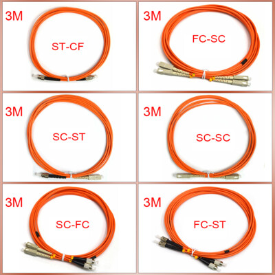 Fiber Patch Cords Multimode OM1 Duplex 62.5/125µm Fiber Patch Cords FC,LC,SC,ST
