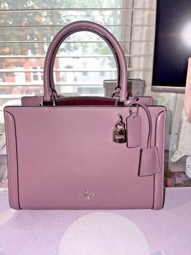 NWT NEW Coach Zoe Carryall Shoulder Bag Handbag Leather Purple/Lilac