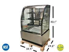 NSF 36" Refrigerated Display Case Curved Deli Case with LED Free Standing