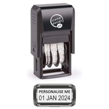 Trodat 4850 Personalised Changeable Self Inking Date Stamp in 6 Ink Colours