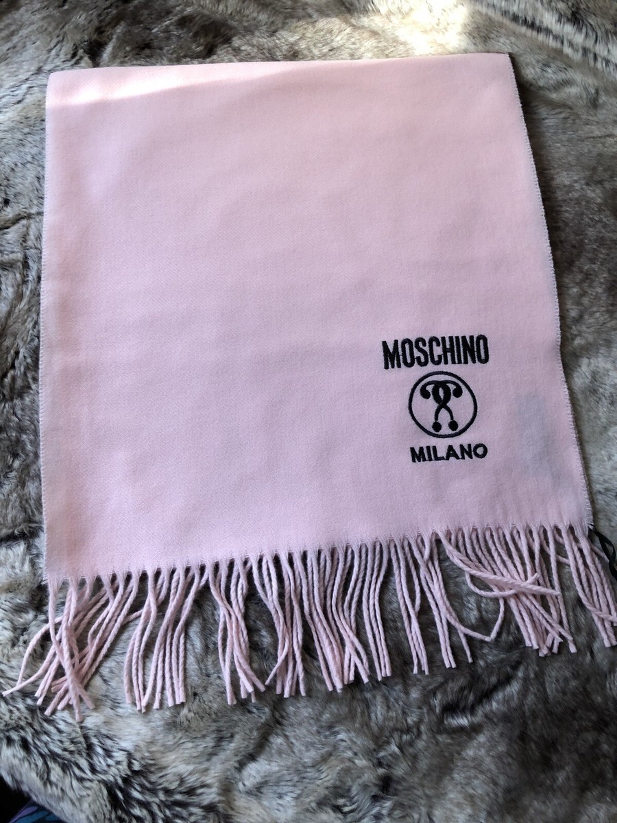 NWT Moschino Milano 100% Wool Scarf In Pink Made In Italy | eBay NWT Moschino Milano 100% Wool Scarf In Pink Made In Italy | eBay