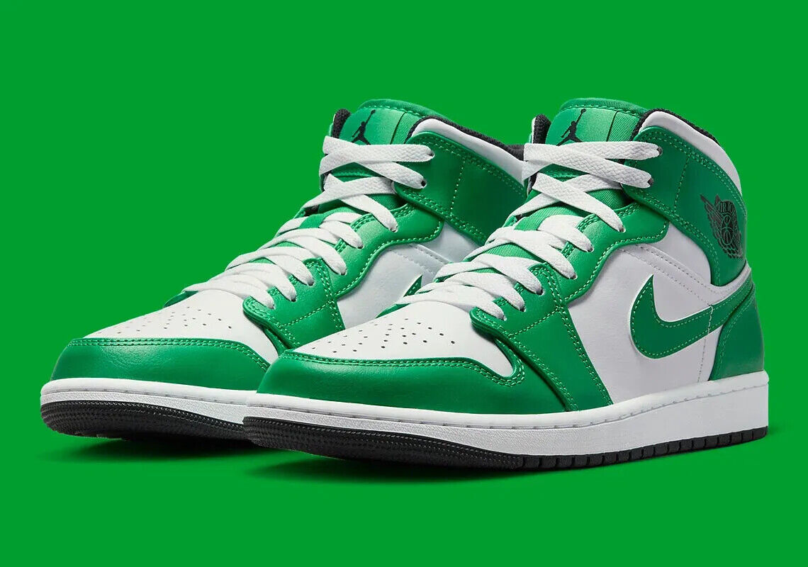 green and white jordans