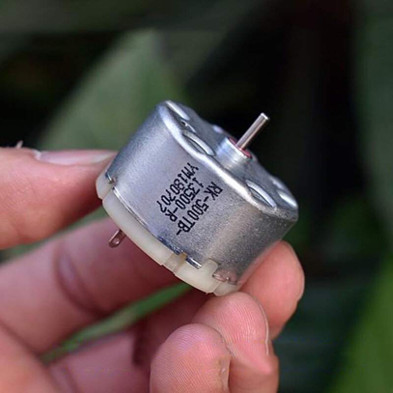Standard Motor RC500-KN/13500 Mini DC Motor – 6V-12V, 5500 RPM, 32mm Round Spindle | Reversible, 2mm Shaft, For DIY Projects