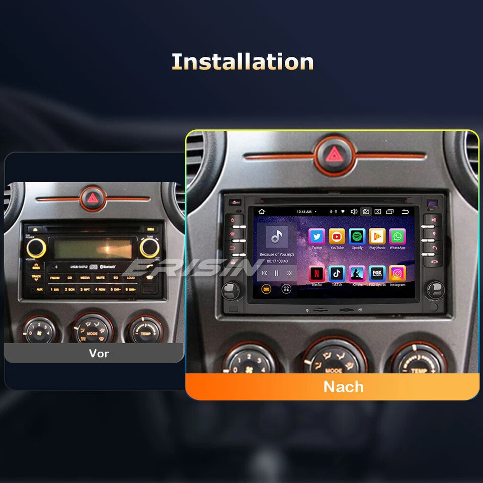 Carplay Android 14 DAB+DVD Radio Autoradio Kia Sorento Optima Sedona Rondo Rio - Bild 2 von 4