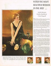 1920s Vintage Julia Evans Edward Steichen Large Color Photo Print Ad