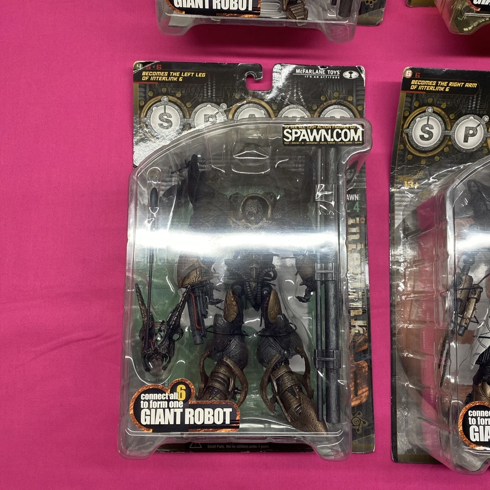 Conjunto completo de 6 bonecos de ação robô SPAWN INTERLINK 6 Series 18 McFarlane Toys - Imagem 4 de 4